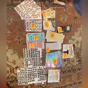 Huge lot of scrapbook and poster lettering for sale. New in packages and opened